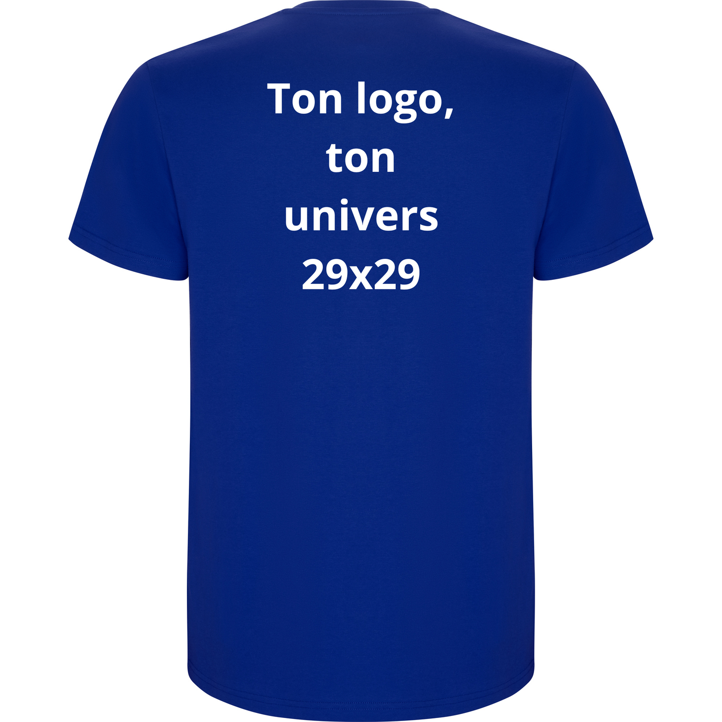 T-shirt Bleu Royale Ton logo, ton univers
