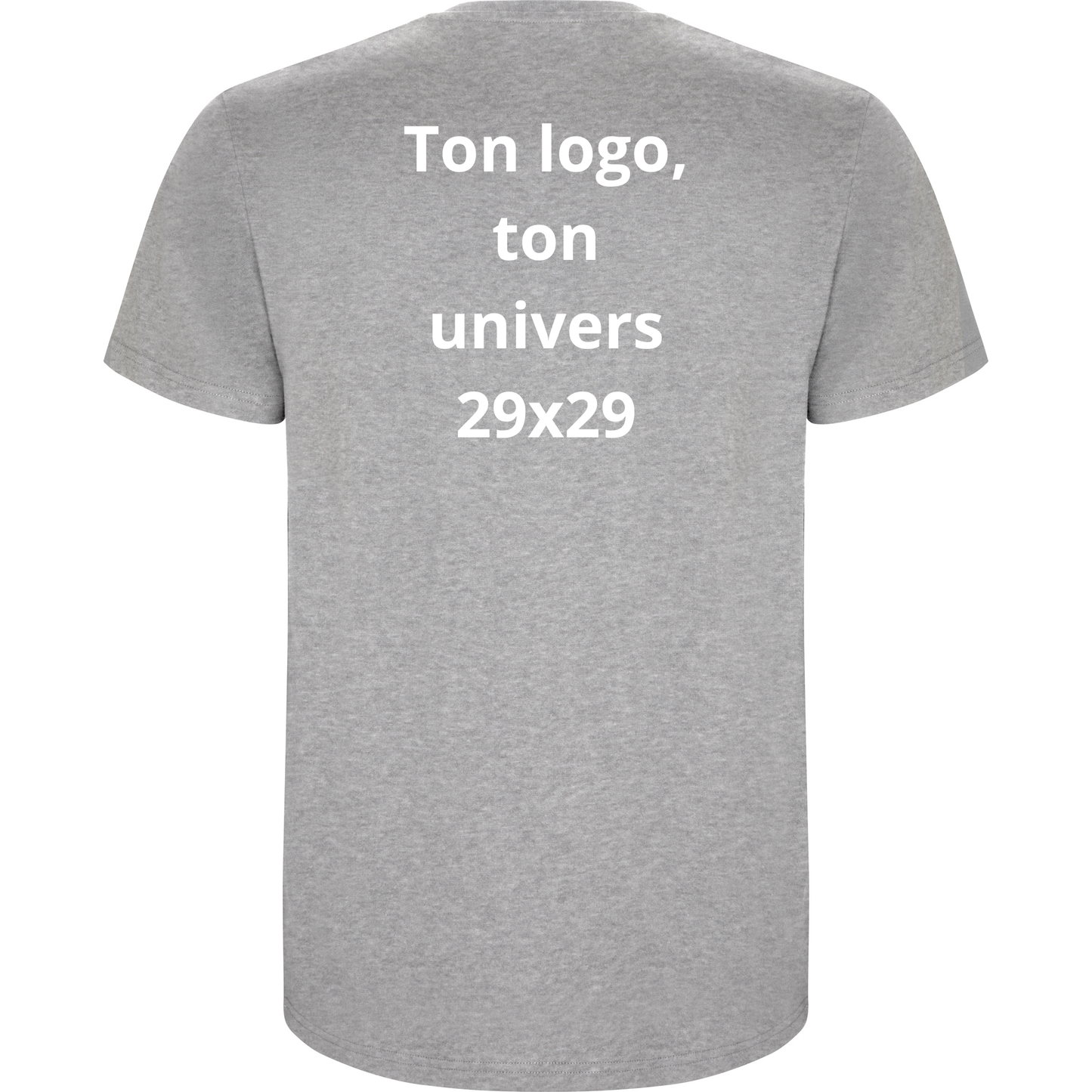 T-shirt Gris Chiné Ton logo, ton univers