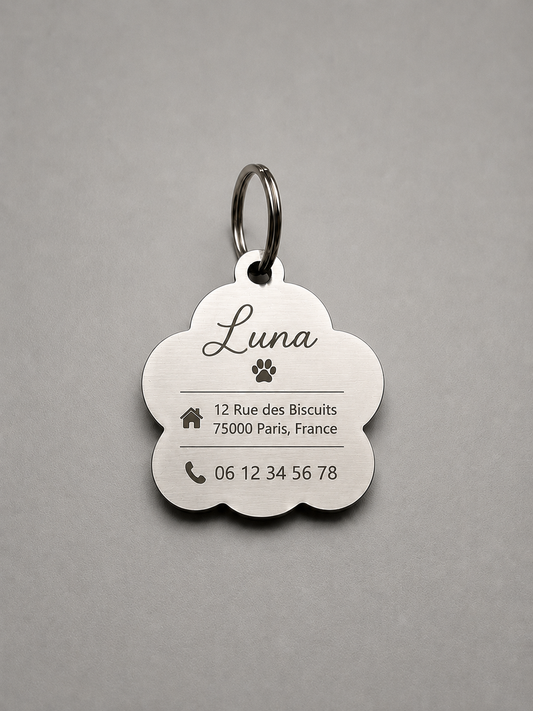 Médaille en forme de patte pour Chien/Chat