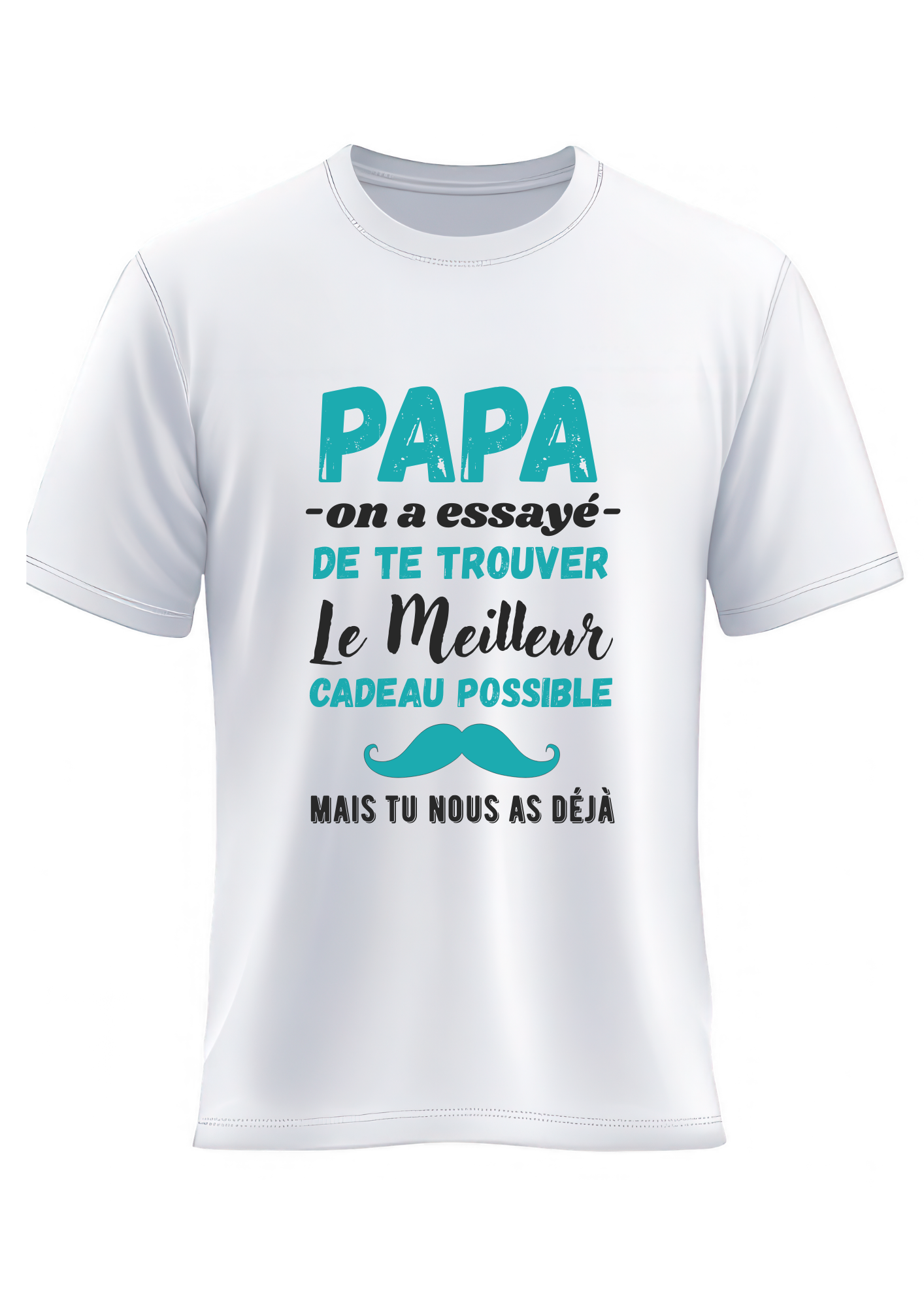Tee shirt blanc "meilleur papa "