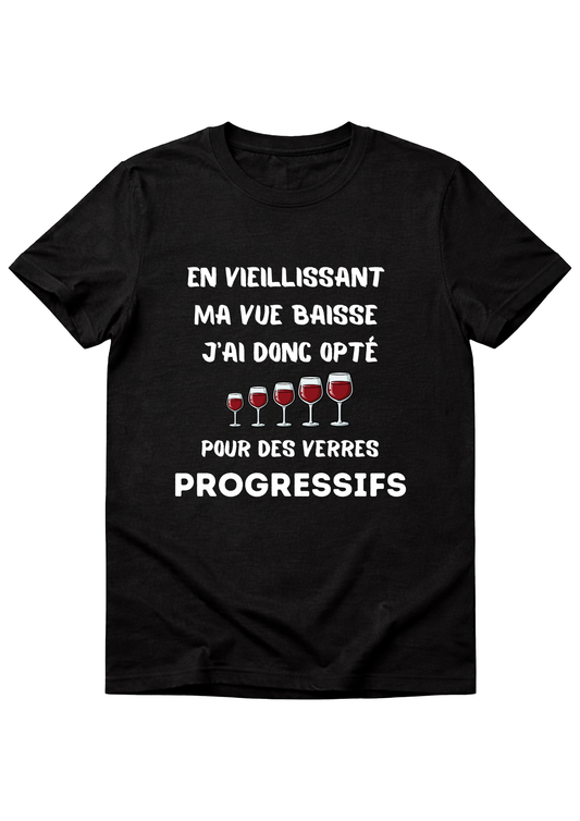 T-shirt "En vieillissant ma vue baisse"