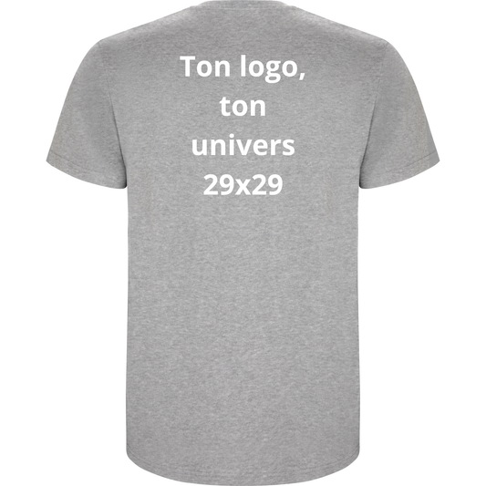 T-shirt Gris Chiné Ton logo, ton univers