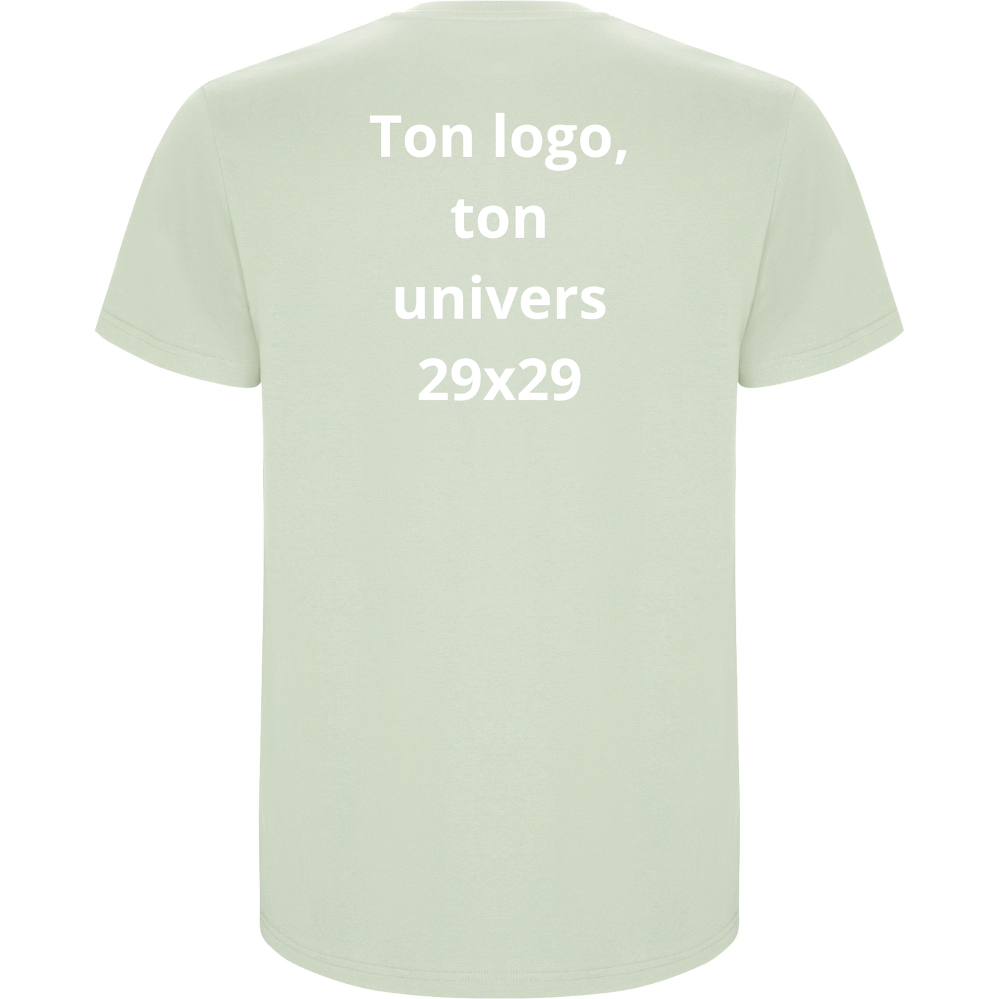 T-shirt Vert Mist Ton logo, ton univers