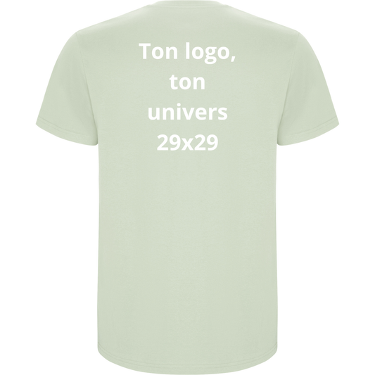 T-shirt Vert Mist Ton logo, ton univers