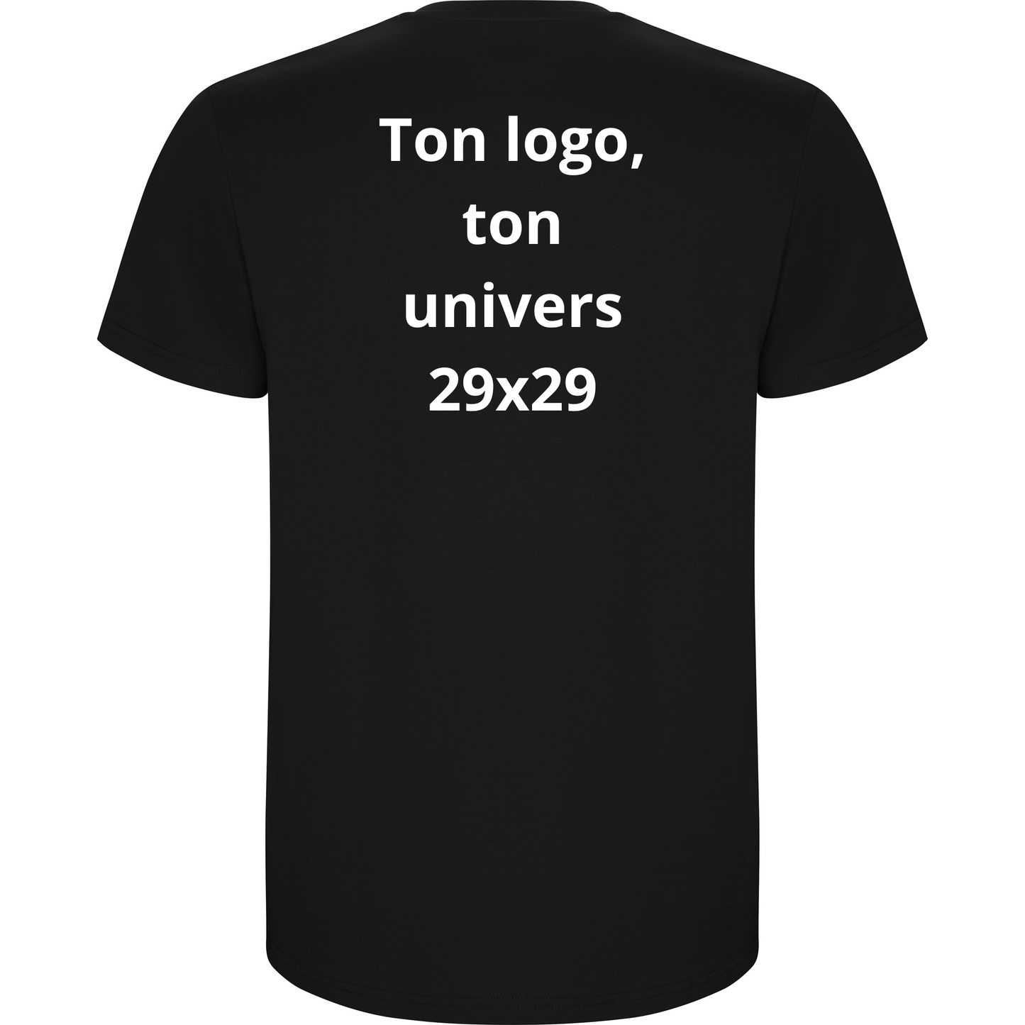 T-shirt Noir Ton logo, ton univers