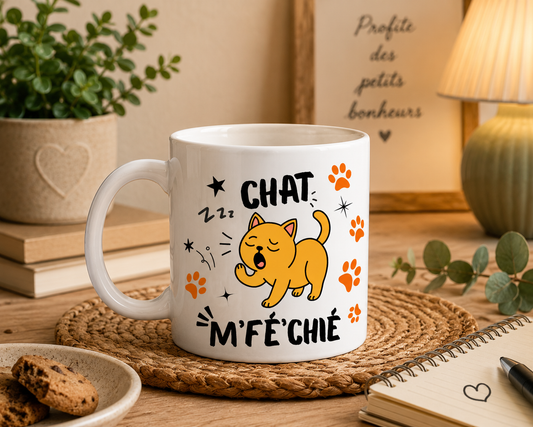 Mug "Chat m'fé'chié"