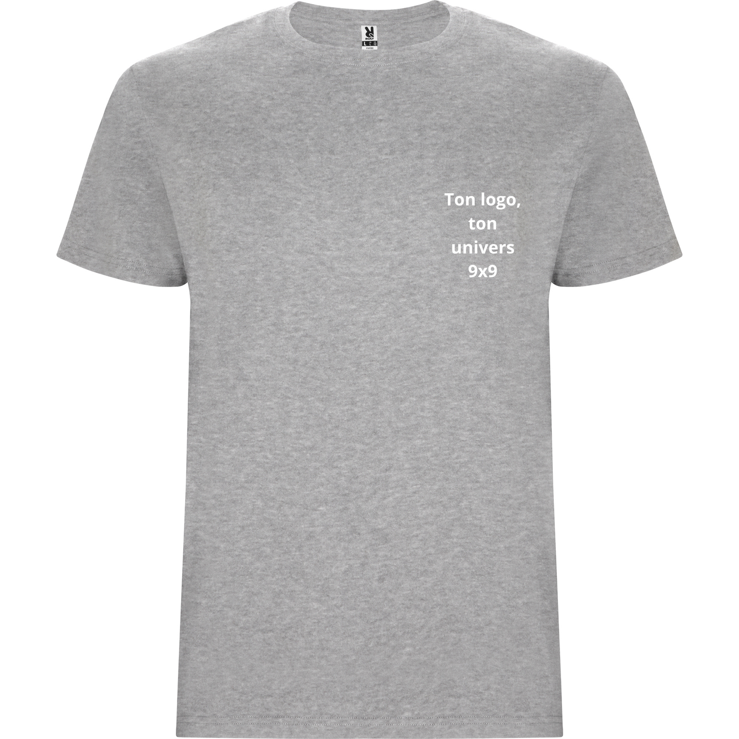 T-shirt Gris Chiné Ton logo, ton univers