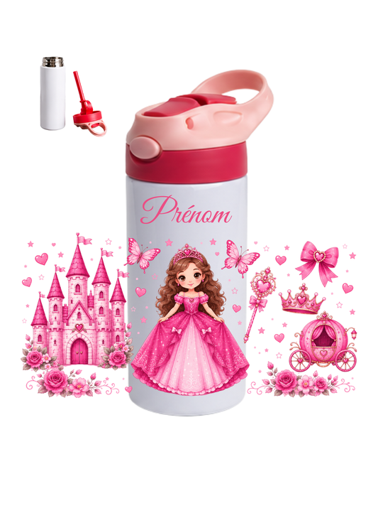 Gourde enfant rose foncé, rose clair "Princesse"