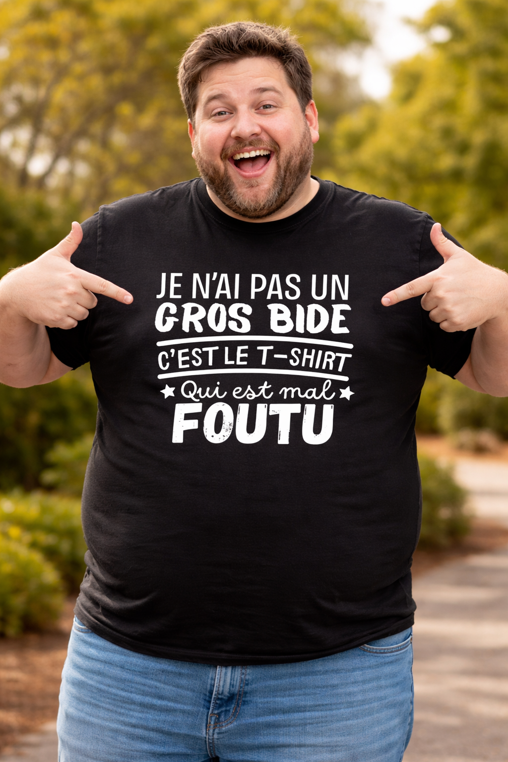 T-shirt humour "gros bide"