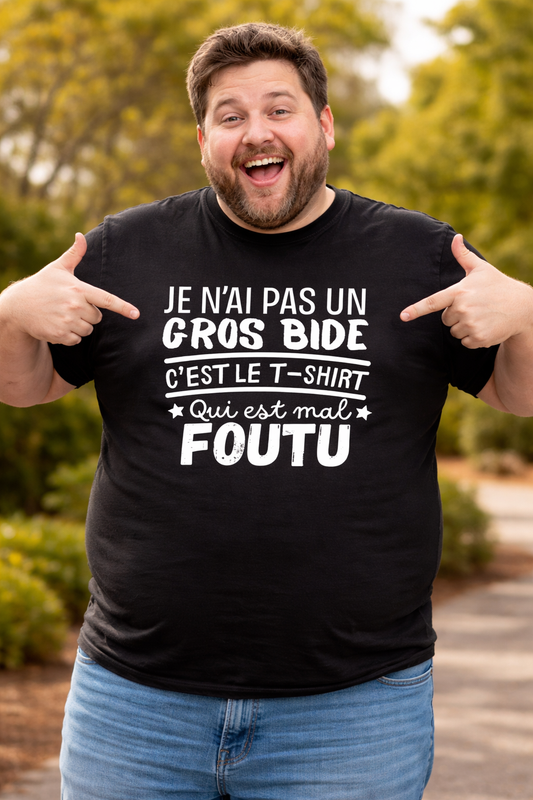 T-shirt humour "gros bide"
