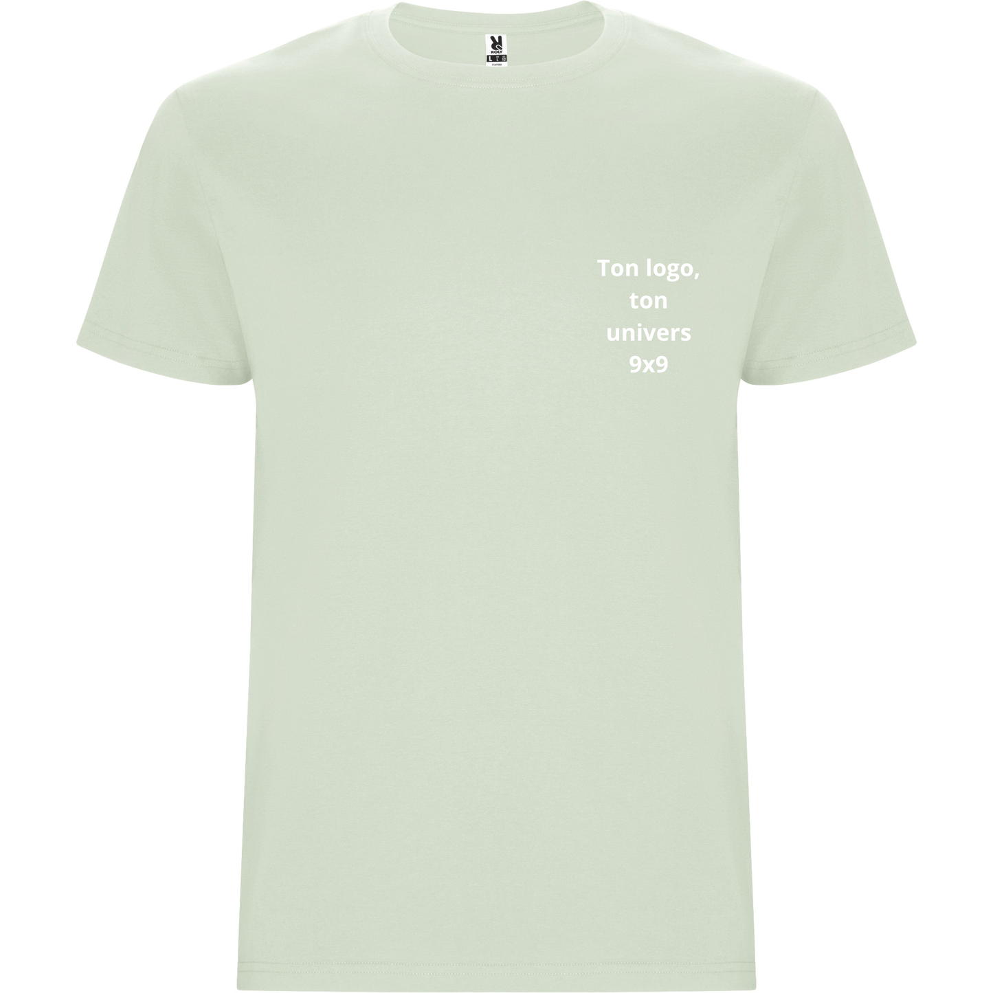 T-shirt Vert Mist Ton logo, ton univers