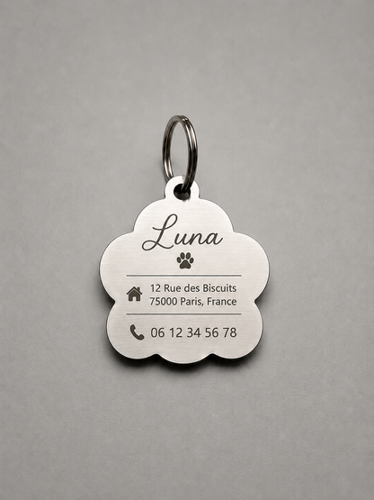 Médaille en forme de patte pour Chien/Chat