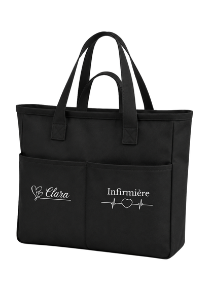 Sac Personnalisé Métiers de la Santé – Infirmière, Aide-soignante, Kiné, Sage-femme, Auxiliaire de