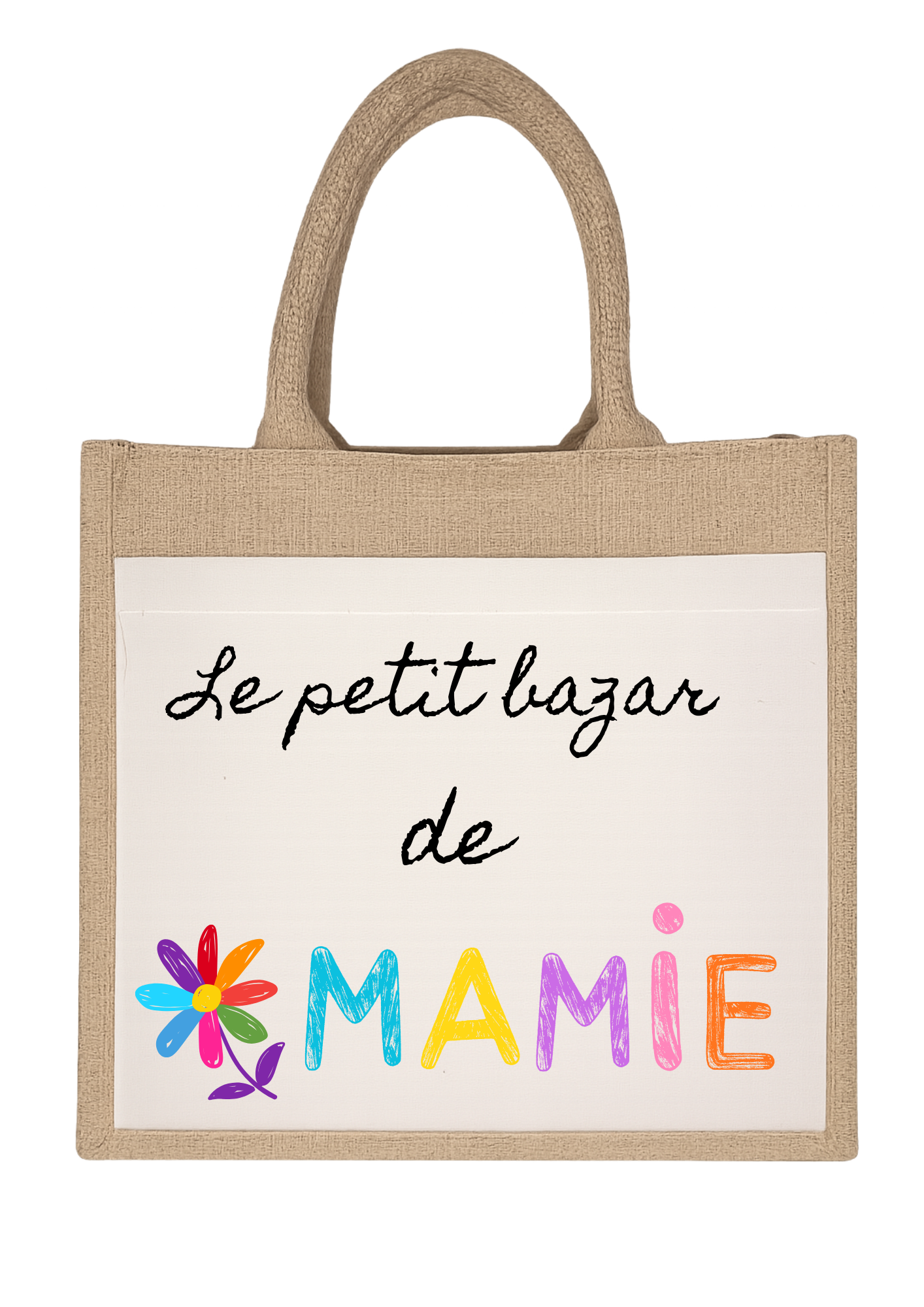 Sac toile de jute "Mamie"