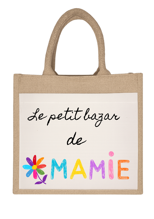 Sac toile de jute "Mamie"