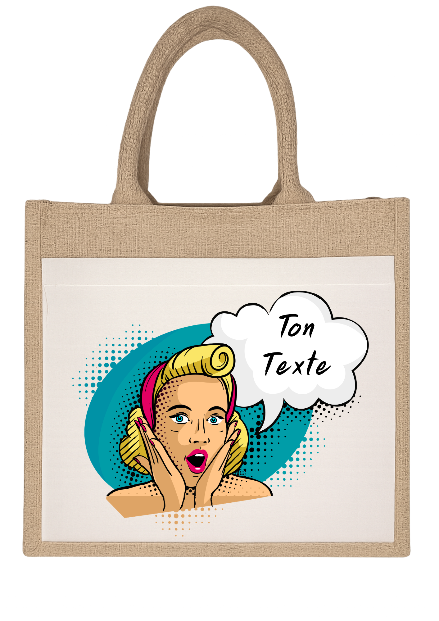 Sac toile de jute "Pin up"