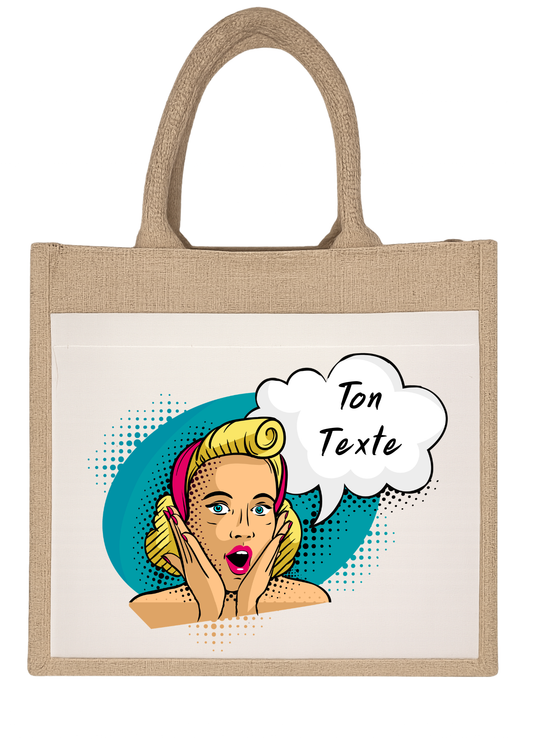 Sac toile de jute "Pin up"