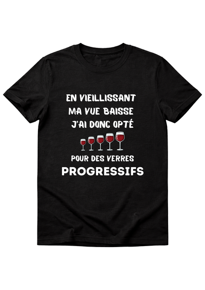 T-shirt "En vieillissant ma vue baisse"